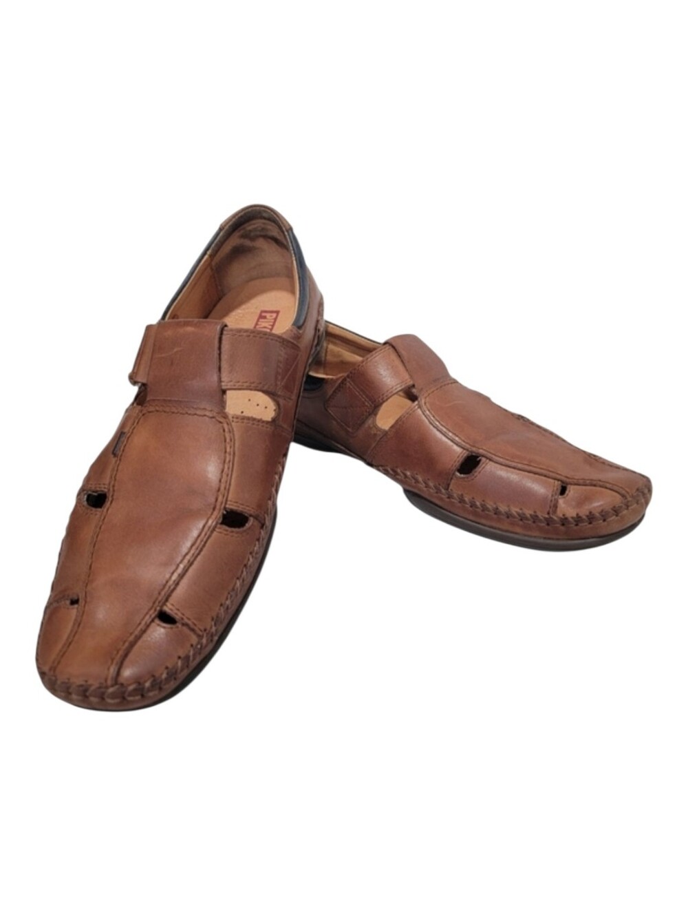 Pikolinos Spanish Closed Toe Sandals Brown Leather Casual Fisherman Mens 44 EUR